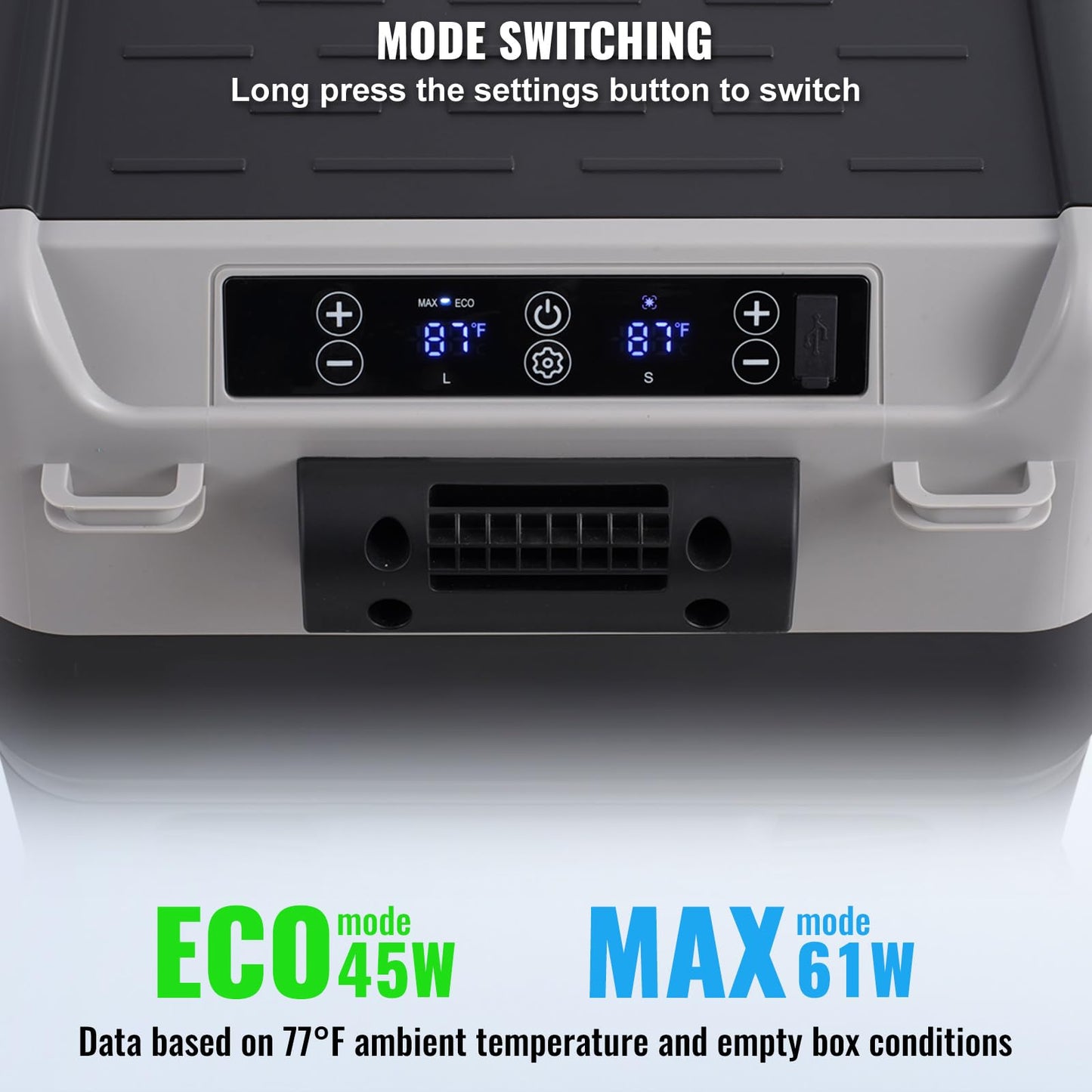 VEVOR Refrigerador Portátil para Automóvil de 50L, Doble Zona, Temperatura Ajustable de -20°C a 20°C, con Compresor, Ideal para Hogar, Campamentos y Vehículos Recreativos, 708 x 440 x 551 mm