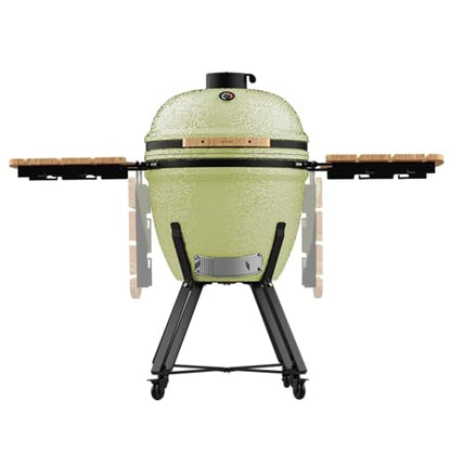 Cecotec Kamado Barbacoa de Carbón Cerámica Ø 60cm DragonFire 6000, Asa, Ahuma, Hornea y Guisa, Resistente a 1000°C, Soporte de Hierro Fundido, Cámara Hermética, Con Ruedas y Termómetro