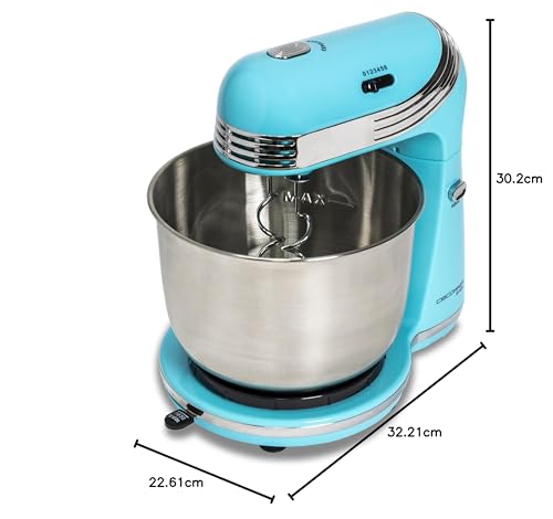 Cecotec Cecomixer Easy Batidora Amasadora, 250W, 3L, 6 Velocidades, Bol de Acero, Azul