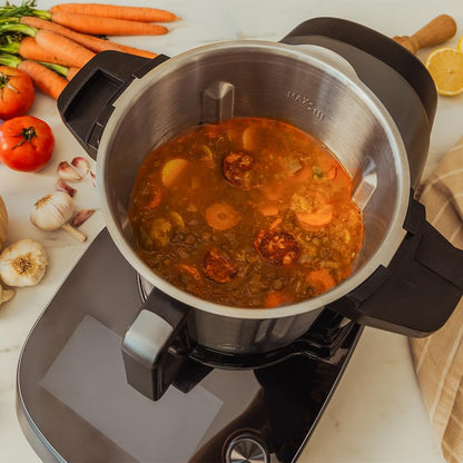 Cecotec Robot de Cocina Mambo CooKing Unique, 2200W, 45 Funciones, Jarra 4.5L, con Dispensador de Alimentos