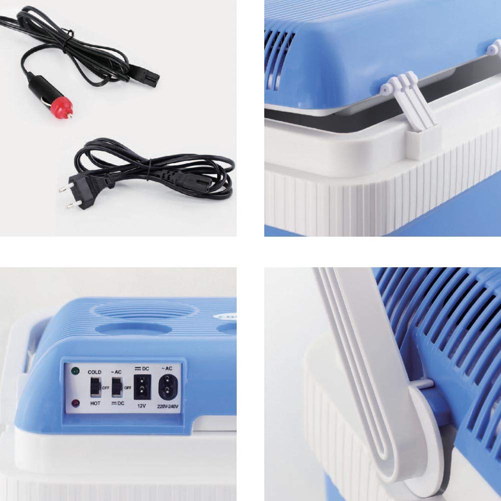 BAKAJI CB.24.BAK Refrigerador Eléctrico Portátil, Plástico, Multicolor, Compacto y Práctico para Viajes y Camping