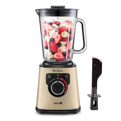 Moulinex Perfect Mix + Batidora de Vaso, 1200W, 2L, Cuchillas Powelix, Tritura Hielo, Limpieza Automática