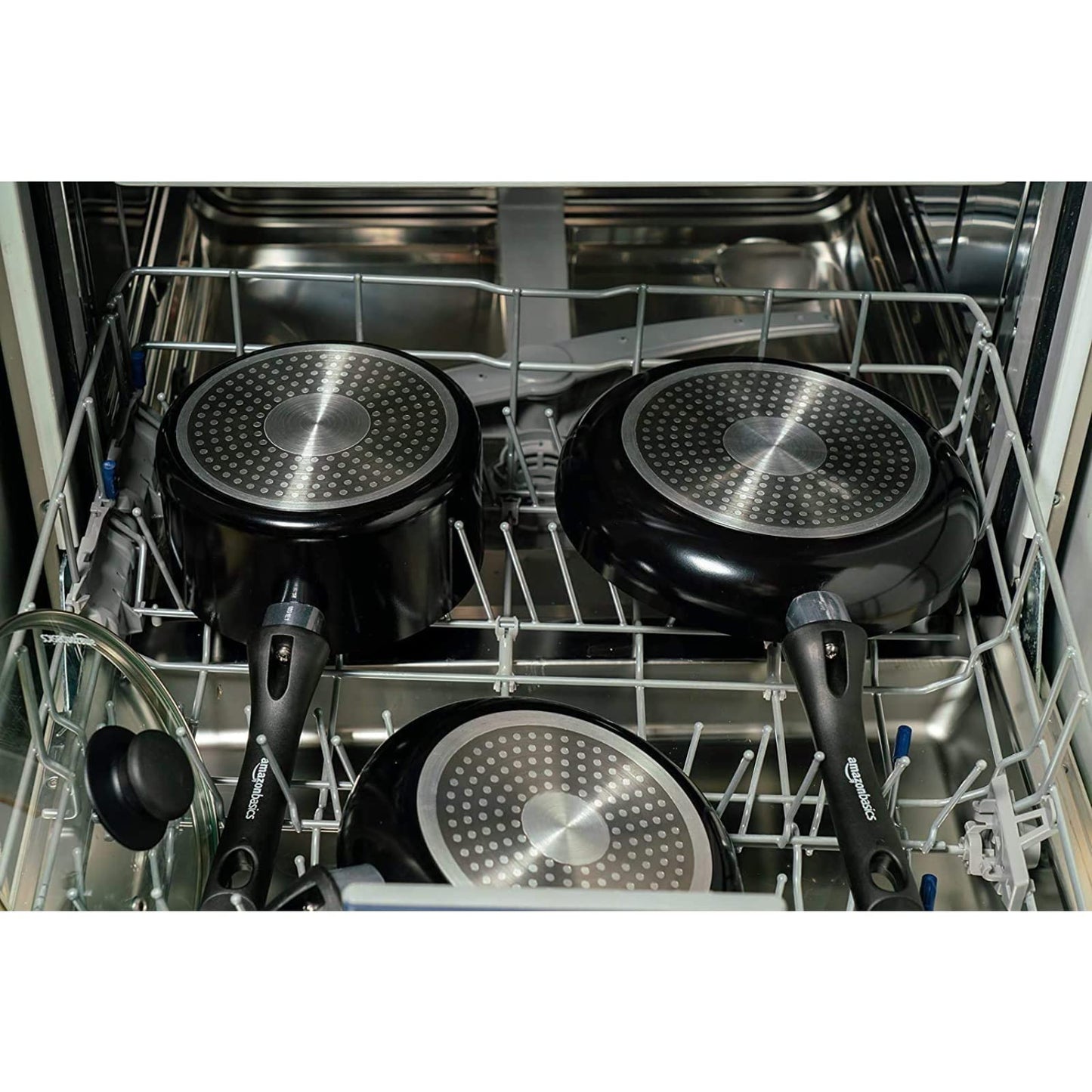 Juego de Utensilios de Cocina Antiadherentes, 5 Piezas, Aluminio, Inducción, Negro