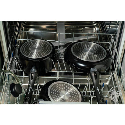 Juego de Utensilios de Cocina Antiadherentes, 5 Piezas, Aluminio, Inducción, Negro