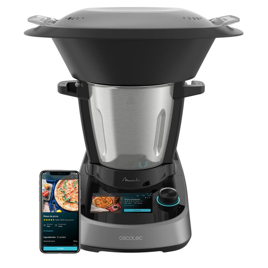 Cecotec Robot de Cocina Mambo Touch, 1600W, 37 Funciones, Pantalla Táctil con Recetario