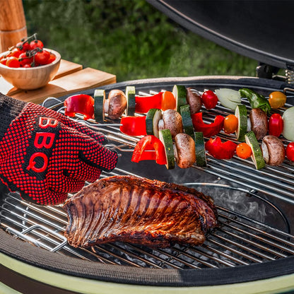 Cecotec Kamado Barbacoa de Carbón Cerámica Ø 60cm DragonFire 6000, Asa, Ahuma, Hornea y Guisa, Resistente a 1000°C, Soporte de Hierro Fundido, Cámara Hermética, Con Ruedas y Termómetro