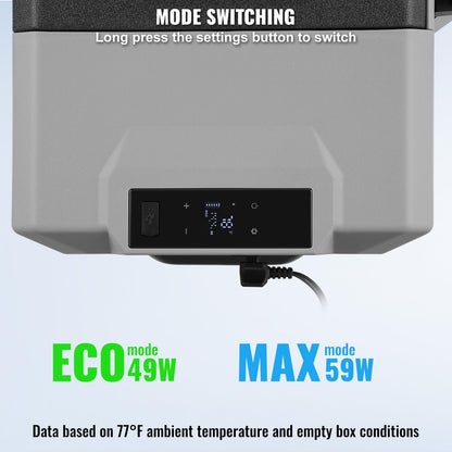 VEVOR Refrigerador Portátil para Automóvil de 60L, Temperatura Ajustable de -20°C a 20°C, Ideal para Hogar, Camping, Vehículos Recreativos y Automóviles, 825 x 46,5 x 534 mm