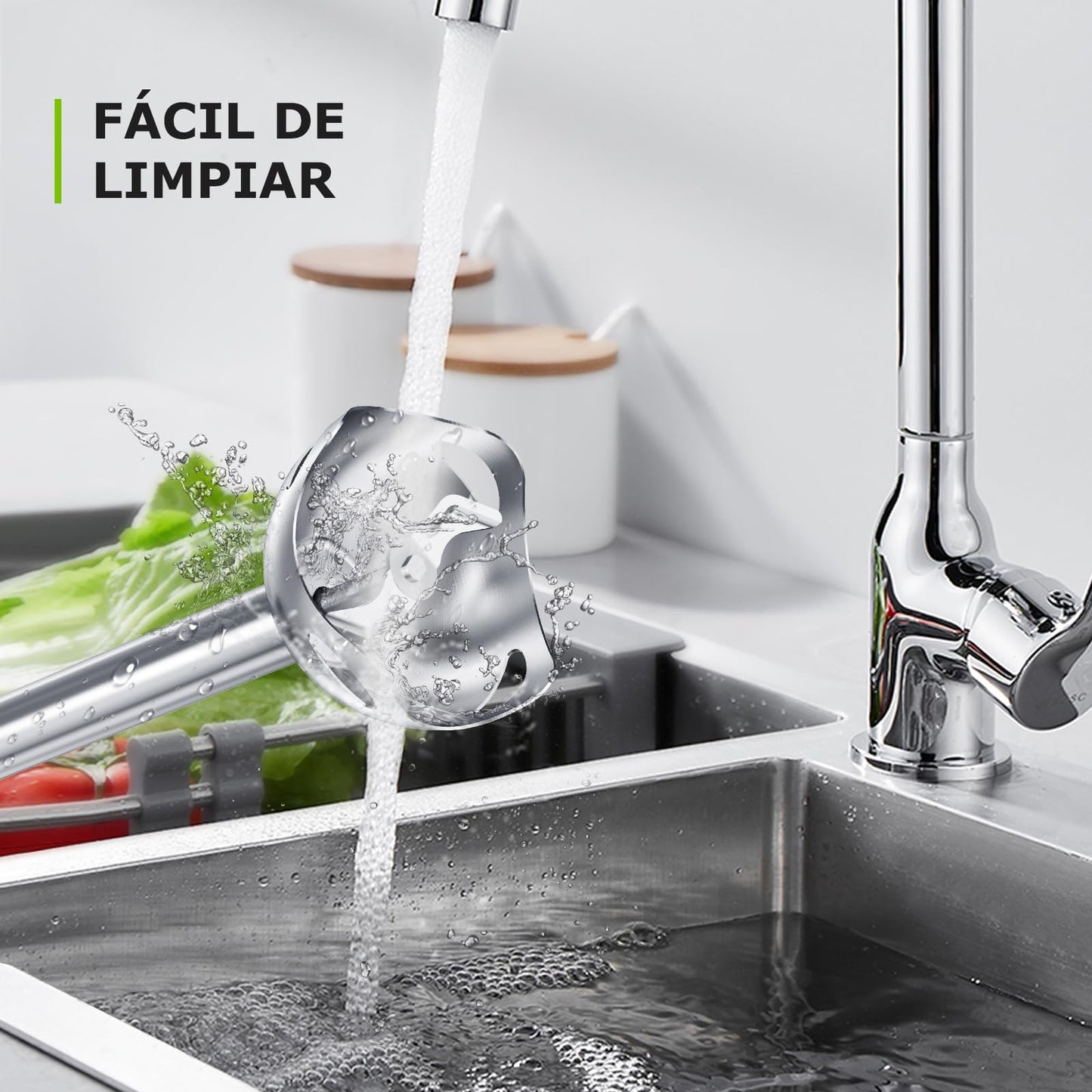 Bonsenkitchen Batidora de Mano, 1000W, Acero Inoxidable, Velocidades Variables