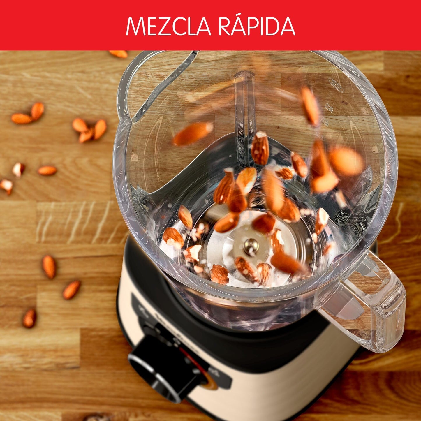 Moulinex Perfect Mix + Batidora de Vaso, 1200W, 2L, Cuchillas Powelix, Tritura Hielo, Limpieza Automática